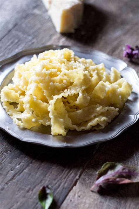 Mafalde Pasta with Butter and Parmesan - Inside The Rustic Kitchen