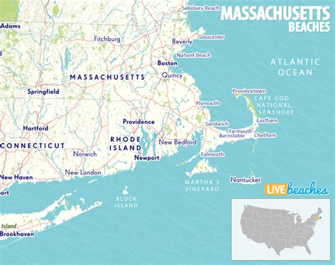 Map of Beaches in Massachusetts - Live Beaches