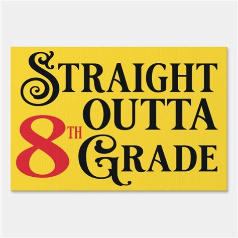 Graduation 8th Grade Middle School Party Sign | Zazzle | Middle school funny, Promotion party ...