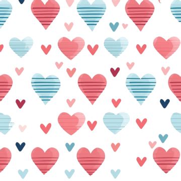 Seamless Pattern In Hearts And Horizontal Stripes Use On Valentines Day On Textiles Wrapping ...