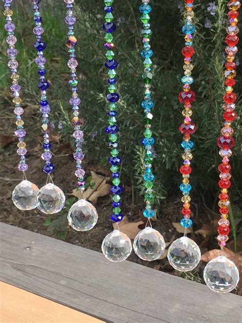 Crystal Beaded Suncatchers 30mm Crystal Prisms & Beads - 30mm Crystal ...