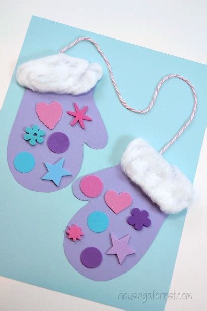 Winter Mitten Craft for Preschoolers | Housing a Forest