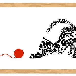 Cat Cross Stitch Pattern Silhouette Cross Stitch Ornamental - Etsy