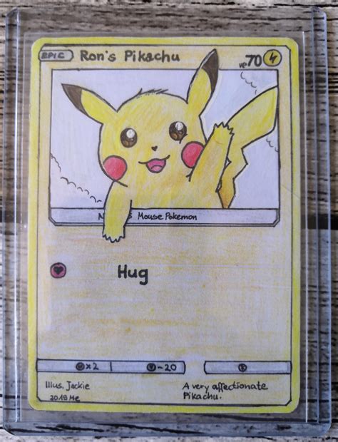 Hey reddit! Wanted to share this hand drawn Pokemon card with you that I made for my boyfriend's ...