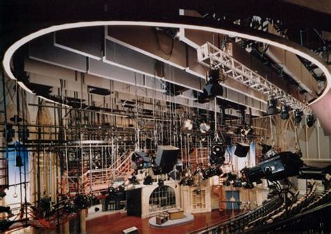 an overhead view of a stage with lots of lights