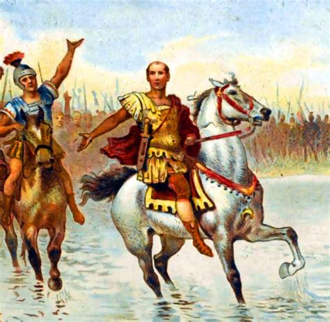 Julius Caesar crossing the Rubicon river | Roman history, Roman soldiers, Roman empire