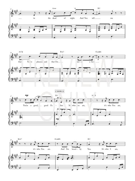 Good, Good Father Lead Sheet, Lyrics, & Chords | Housefires Sound | WorshipHouse Media