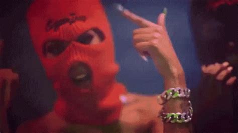 Smoking Aesthetic GIF Ski Mask