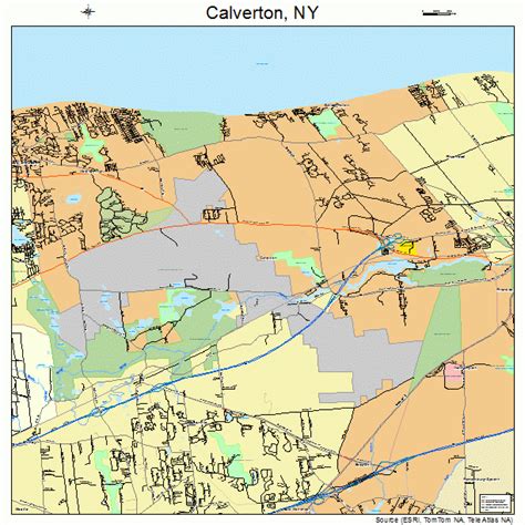 Calverton New York Street Map 3611781