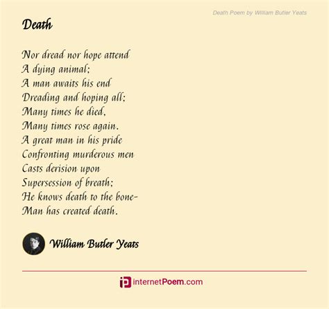 Death Poem by William Butler Yeats