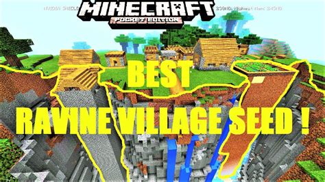 MCPE 1.2 - BEST RAVINE VILLAGE SEED ! RAVINE AROUND VILLAGE AT SPAWN ! MINECRAFT PE - YouTube