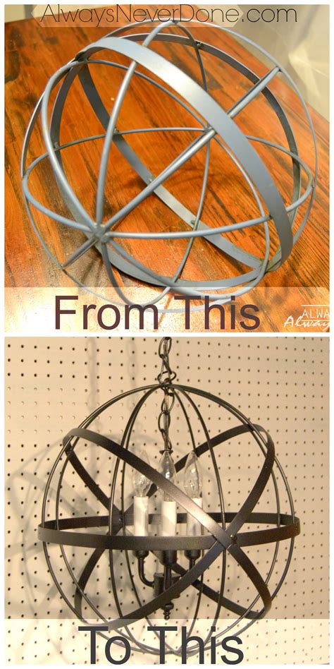 See how to make a DIY orb hanging Light Pendant | Diy hanging light, Diy light fixtures, Hanging ...