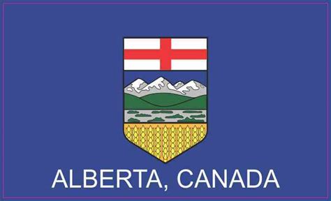 5inx3in Labeled AlBerta Canada Flag Sticker Vinyl Vehicle Bumper Stickers | StickerTalk®