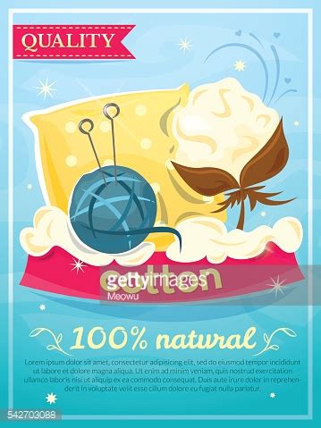 Cotton Design Industry Poster, Vector Illustration Stock Vector ...