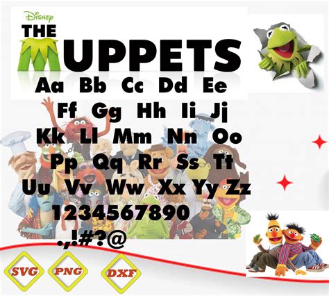 The Muppets svg dxf The Muppets font Muppets alphabet | Etsy