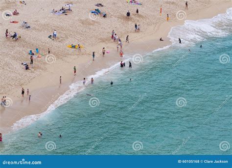 Busy Beach editorial stock photo. Image of waves, green - 60105168