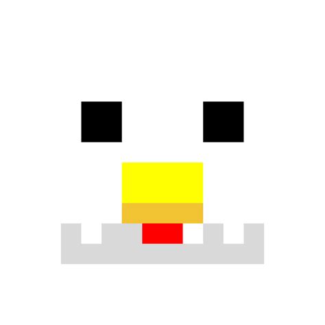 Minecraft chicken head pixel art