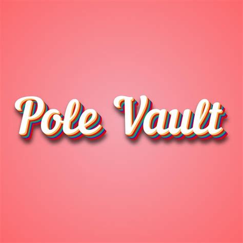 Premium Photo | Pole Vault Text Effect Photo Image Cool