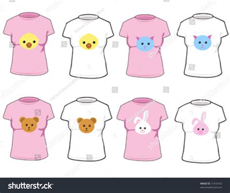 T-Shirts With Cute Animals Vector - 11416762 : Shutterstock