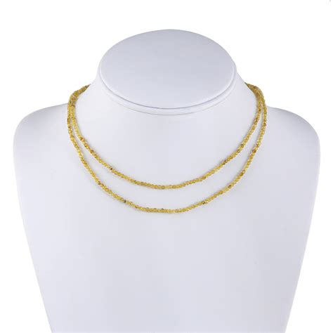 Faceted Golden Rutilated Quartz Beaded Necklace in 2021 | Beaded necklace, Rutilated quartz ...