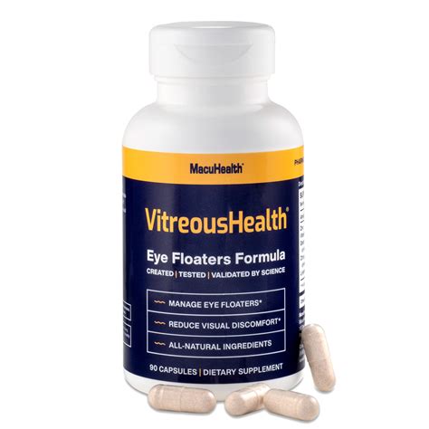 Macuhealth VitreousHealth Evidence Based Eye Supplement for Floaters - Eye Supplements for ...