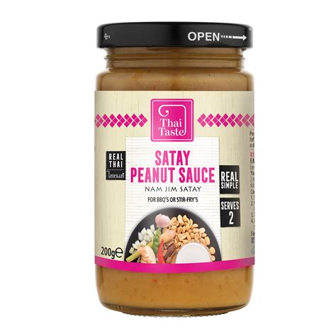 Thai Satay Peanut Sauce (Nam Jim Satay) 200g by Thai Taste – Thai Food Online (authentic Thai ...