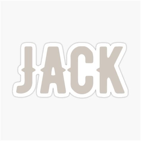 "JACK " Sticker for Sale by MIRYCO | Redbubble