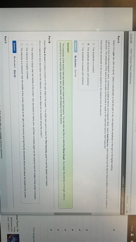 Solved PhET Tutorial: Wave Interference Learning Goal: For | Chegg.com