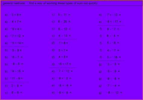 Comparing Positive And Negative Numbers Worksheet - Printable And Enjoyable Learning