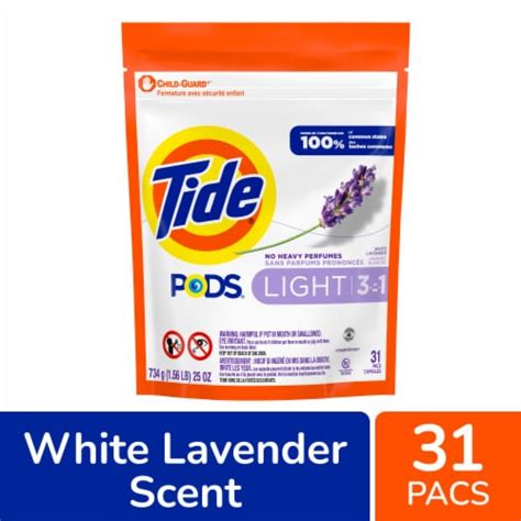 Tide PODS Light White Lavender Liquid Laundry Detergent Pacs, 31 ct - Smith’s Food and Drug