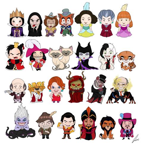 Disney villains chibi collage by JJenzi on DeviantArt