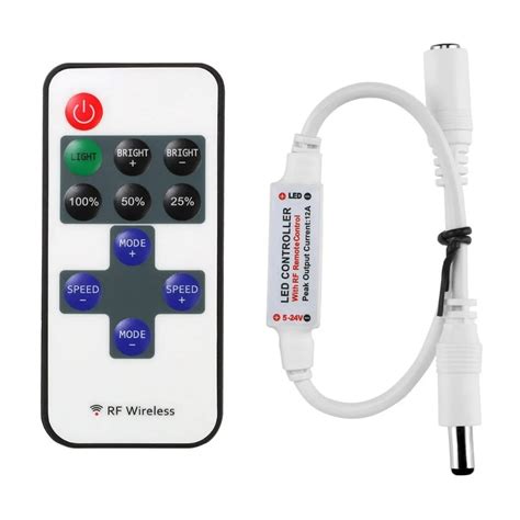 Mini RF Wireless Remote DC 5 24V 12A Led Controller For single Led ...