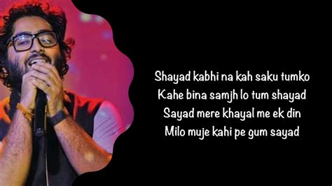 Shayad Lyrics Love Aaj Kal 2 | Arijit Singh | Kartik Aaryan | Sara Ali Khan | Arijit Singh New ...