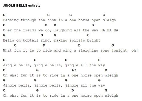 Jingle Bells Guitar Song - Free Printable Templates