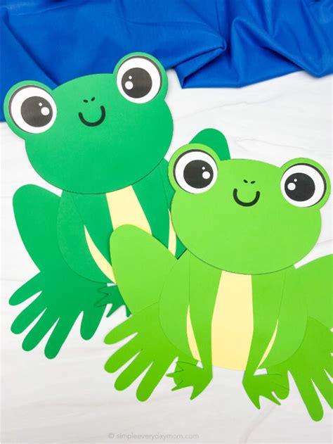 Frog Handprint Craft For Kids [Free Template] Story - Simple Everyday Mom