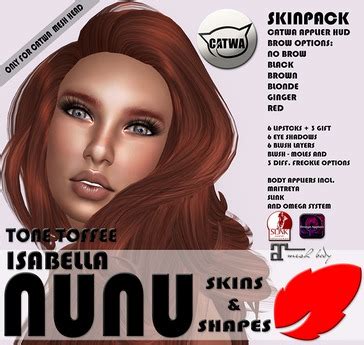 Second Life Marketplace - NUNU'S ISABELLA FOR CATWA TONE TOFFEE