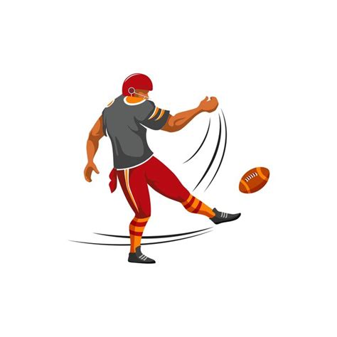 American Football Player Vector PNG Images, Quarterback Or Kicker ...