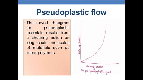 NON NEWTONIAN SYSTEMS PSEUDOPLASTIC FLOW - YouTube