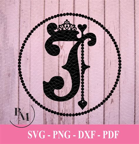 J-Monogram Letter svg png pdf dxf Downloadable File | Etsy