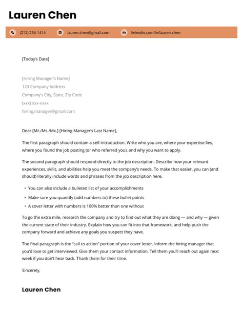 Free Cover Letter Template for Your Resume (Copy & Paste)