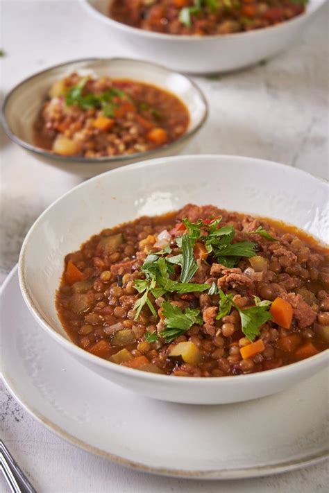 Carrabba's Sausage and Lentil Soup Recipe Prepped In Just 10 Minutes