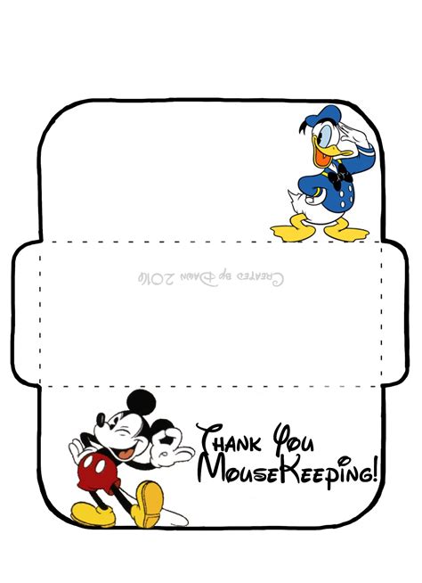 Printable customizable and cute mousekeeping tip envelopes – Artofit