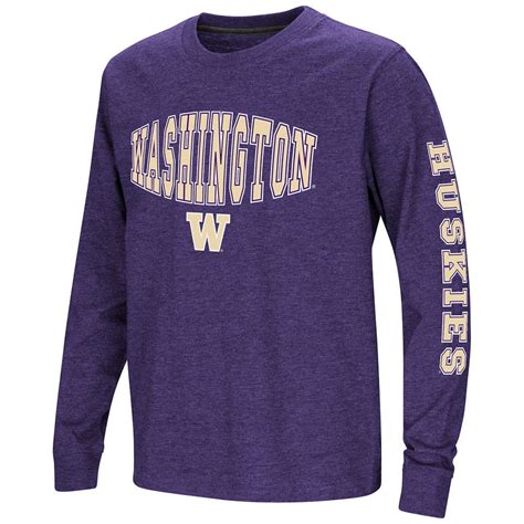 Washington Huskies NCAA "Touchdown" Youth Dual Blend Long Sleeve T ...