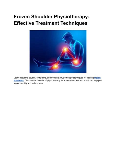 Frozen Shoulder Physiotherapy: Effective Treatment Techniques by Deepak Singh - Issuu