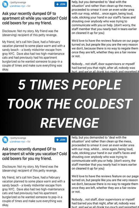 5 times people took the coldest revenge – Artofit