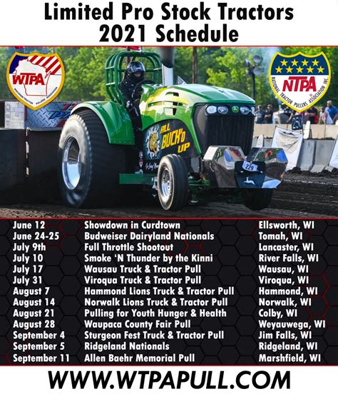 2022 Tractor Pull Schedule