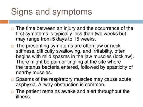 PPT - Tetanus PowerPoint Presentation, free download - ID:142195