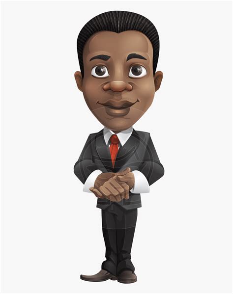 Clip Art African American Cartoon Characters - Afro American Business Man , Free Transparent ...