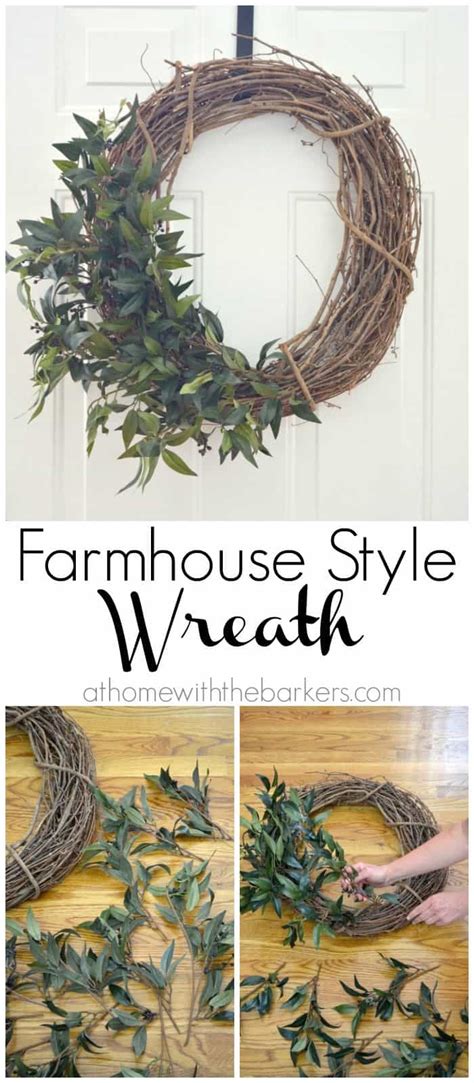 DIY Farmhouse Style Wreath - At Home With The Barkers