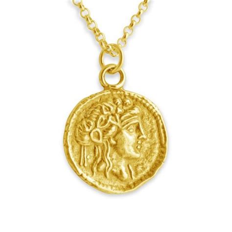 Gold plated necklace Athena Greek Goddess Ancient COIN | Ancient coin pendant, Coin jewelry ...